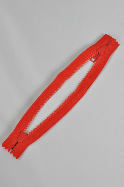 ZIP010  2號拉鏈 雙頭上下拉拉鏈  紅色雙頭樹脂膠牙拉鏈 密尾拉鏈  不設單獨拉鍊訂購 細節-1